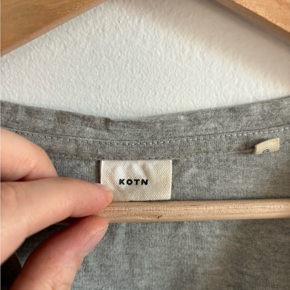 KOTN Light Gray Long Sleeve Henley - Picture 2 of 5